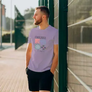 camiseta manga corta hombre malva