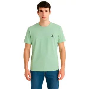camiseta verde hombre manga corta