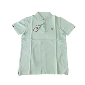 polo hombre verde agua manga corta