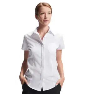 camisa entallada mujer manga corta